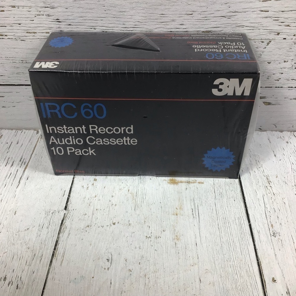 3M IRC 60 Instant Record Audio Cassette 10 Pack Blank Tapes Normal Bias SEALED 